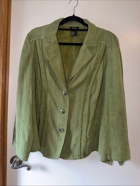 RQT Olive Suede Tailored Blazer